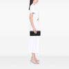 Saint Laurent Croc Embossed Leather Monogram Cassandre Clutch Secondhand