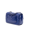 Chanel Mini Rectangular Classic Chevron Patent Single Flap Secondhand