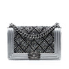 Chanel Old Medium Calfskin Crystal Embellished Boy Flap Secondhand
