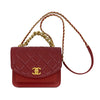 Chanel Mini Quilted Calfskin and Caviar Chain Handle Flap Secondhand