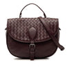 Secondhand Bottega Veneta Intrecciato Trimmed Leather Double Sided Flap Satchel