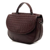 Secondhand Bottega Veneta Intrecciato Trimmed Leather Double Sided Flap Satchel