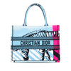 Dior Medium Embroidered Canvas Zebra D Jungle Pop Book Tote Secondhand