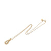 Dior Gold Plated Strass Teardrop Pendant Necklace Secondhand
