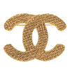 Chanel CC Gold Plated Quilted Diamond Brooch Secondhand