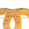 Chanel CC Gold Plated Quilted Diamond Brooch Secondhand
