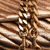 Saint Laurent Medium Metallic Calfskin Chevron Monogram College Bag Secondhand