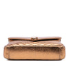 Saint Laurent Medium Metallic Calfskin Chevron Monogram College Bag Secondhand