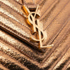 Saint Laurent Medium Metallic Calfskin Chevron Monogram College Bag Secondhand