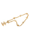 Chanel CC Gold Plated Strass Pendant Necklace Secondhand