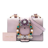 Miu Miu Goatskin Madras Soft Calf Crystal Embellished Crossbody Secondhand