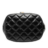 Chanel Shiny Aged Calfskin CC Chain Drawstring Bucket Bag Secondhand