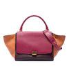 Secondhand Celine Medium Tricolor Leather Trapeze Satchel