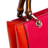 Gucci Small Bicolor Calfskin Bamboo Shopper Satchel Secondhand