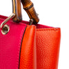 Gucci Small Bicolor Calfskin Bamboo Shopper Satchel Secondhand