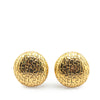 Chanel Gold Plated Logo Clip On Earrings Secondhand