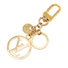 Louis Vuitton Gold Plated LV Circle Key Holder and Bag Charm Secondhand