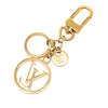 Louis Vuitton Gold Plated LV Circle Key Holder and Bag Charm Secondhand