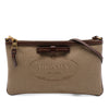 Secondhand Prada Canvas Canapa Logo Bow Shoulder Bag