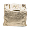 Chanel Perforated Crackled Metallic Calfskin Drill Tote Secondhand