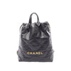 Chanel Small Shiny Quilted Calfskin 22 Backpack Secondhand