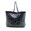 Chanel Large Quilted Tweed and PVC Funny Tote Secondhand
