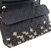 Chanel Medium Classic Canvas Sequin Stripes Double Flap Secondhand