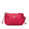 Prada Saffiano Trimmed Tessuto Zip Top Crossbody Secondhand