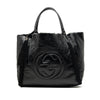 Gucci Medium Shearling Trimmed Patent Soho Cellarius Tote Secondhand