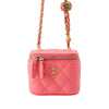 Chanel Mini Quilted Lambskin Pearl Crush Vanity Case With Chain Secondhand