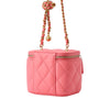 Chanel Mini Quilted Lambskin Pearl Crush Vanity Case With Chain Secondhand