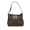 Fendi Zucca Canvas Double Flap Shoulder Bag Secondhand