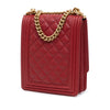 Chanel Quilted Caviar North South Boy Flap Secondhand