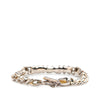 Chanel Silver Plated Enamel Logo Bracelet Secondhand
