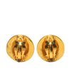 Chanel CC Gold Plated Arabesque Round Clip On Earrings Secondhand
