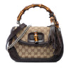 Gucci Medium GG Canvas New Bamboo Top Handle Bag Secondhand