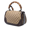 Gucci Medium GG Canvas New Bamboo Top Handle Bag Secondhand