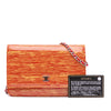 Chanel Patent Striped Wallet On Chain Secondhand