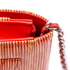 Chanel Patent Striped Wallet On Chain Secondhand