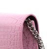 Alexander McQueen Small Crocodile Embossed Calfskin Skull Crossbody Secondhand