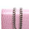 Alexander McQueen Small Crocodile Embossed Calfskin Skull Crossbody Secondhand