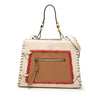 Fendi Small Bicolor Calfskin Whipstitch Runway Satchel Secondhand