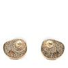 Secondhand Chanel CC Gold Plated Enamel Push Back Earrings