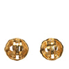 Secondhand Chanel Gold Plated CC Round Clip On Earrings