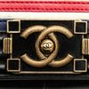 Secondhand Chanel Old Medium Multicolor Quilted Lambskin Crest Boy Flap