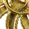 Chanel CC Gold Plated Sun Motif Brooch Secondhand