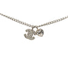 Chanel CC Brass and Strass Mini Heart Pendant Necklace Secondhand