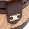 Celine Medium Raffia and Calfskin Triomphe Tambour Vanity Bag Secondhand