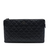 Chanel CC Quilted Caviar Double Pocket Zip Pouch Secondhand