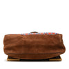 Fendi Printed Satin and Suede Double F Baguette Satchel Secondhand